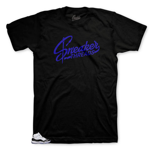 Concord 11's Jordan shoes match cool shirt | Jordan 11's concord shoe made to match black shirt