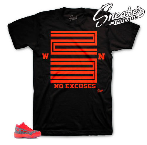 Jordan 11 flash crimson ie sneaker tees match retro 11 shoes.