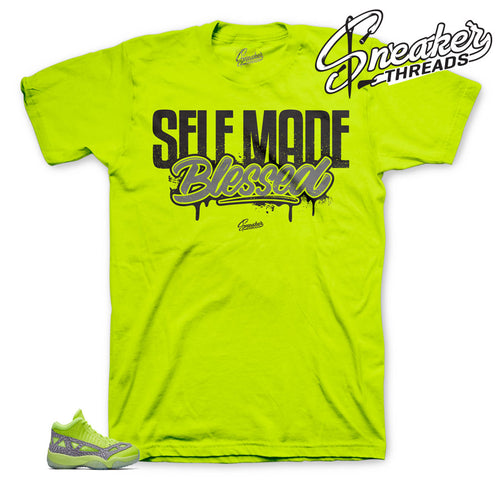 Jordan 11 volt ie sneaker shirts match retro 11 | Volt 11 tees match