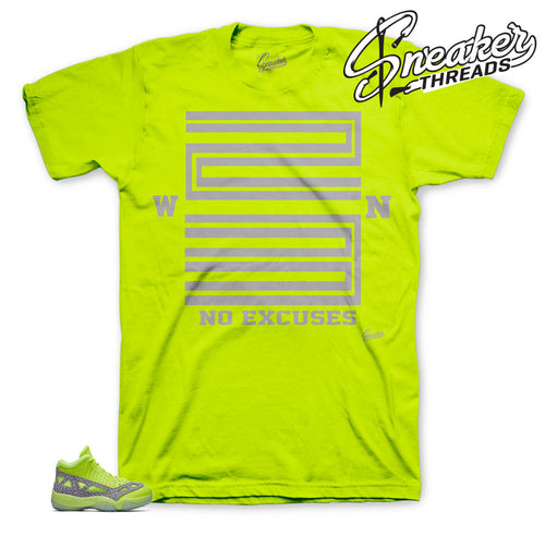 Jordan 11 volt ie sneaker shirts match retro 11 | Volt 11 tees match