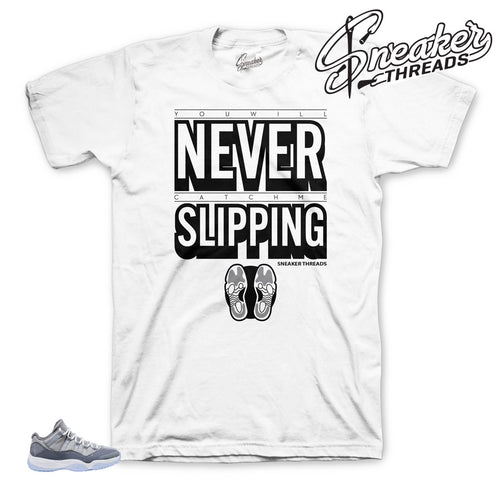 Jordan 11 low cool grey sneaker tees match.