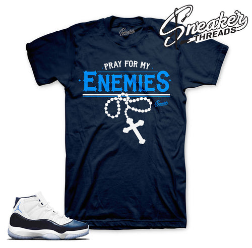 Jordan 11 midnight navy tee match retro 11's navy shirt.