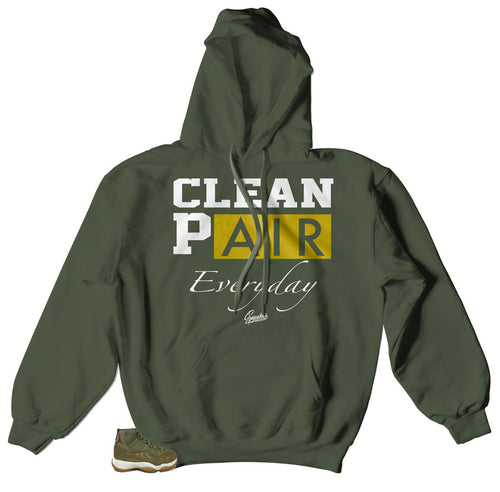Jordan 11 olive lux sneaker match hoodies retro 11 olive lux match hoodies