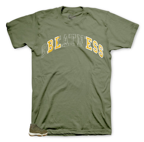 Jordan 11 olive lux shoes to match retro 11 olive lux t-shirt match sneakers