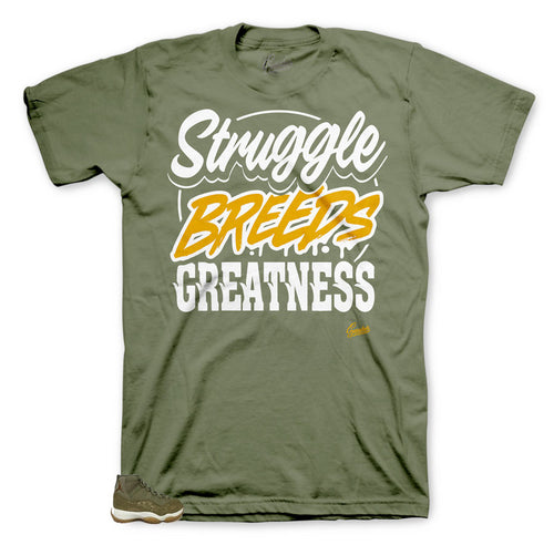 retro 11 olive lux t-shirt matching sneakers | Jordan 11 olive lux shoes  