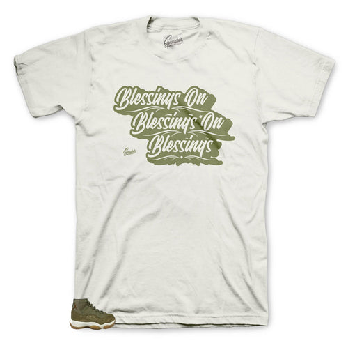 Jordan 11 olive lux sneaker t-shirts match retro 11 olive lux match shirt