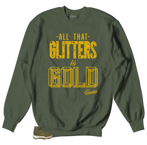 Jordan 11 olive lux sweater matching sneakers retro 11 olive lux shoe match sweaters