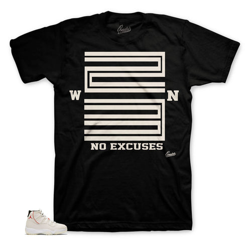 Jordan 11 platinum tint sneaker tees match retro 11 shoes.