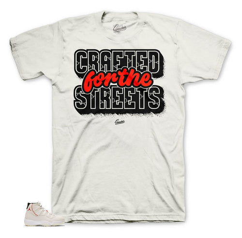 Jordan 11 platinum tint sneaker tees match retro 11 shoes.