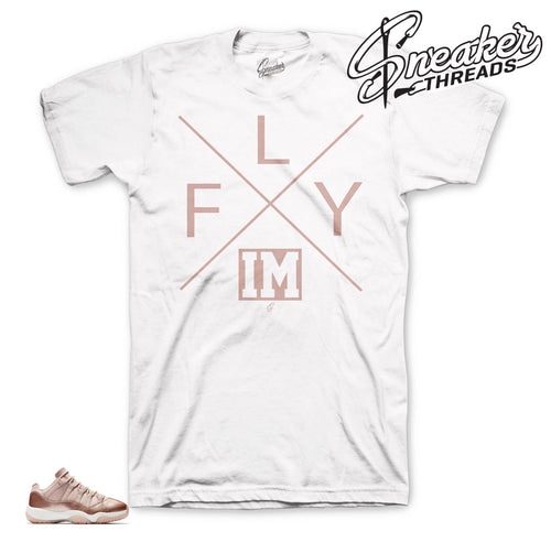 Jordan 11 rose gold sneaker tees | retro 11 tees match shoes.