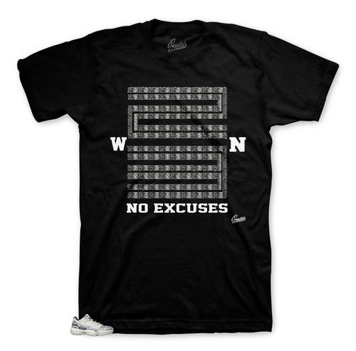 Light bone snakeskin Jordan 11 sneaker tees match retro 11 sail .