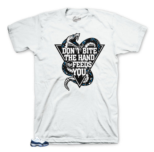 Jordan 11 blue snakeskin sneaker tees match retro 11s shoes.