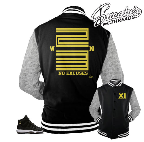 Varsity jacket match Jordan 11 stingray heiress shoes.