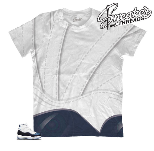 All over print shirt match Jordan 11 win like 82 midnight navy.