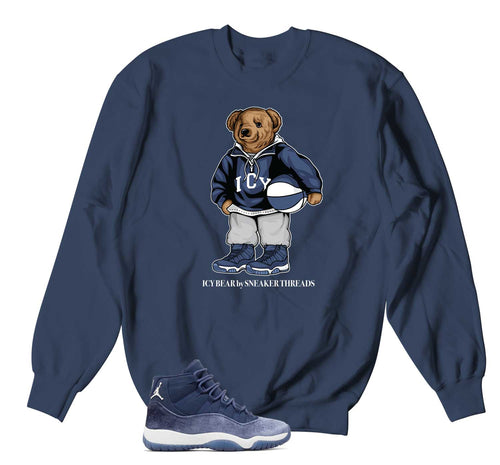 Retro 11 Midnight Navy Icy Bear Sweater