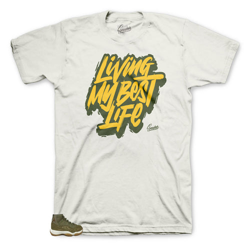 Jordan 11 olive lux sneaker tees match retro 11 olive 