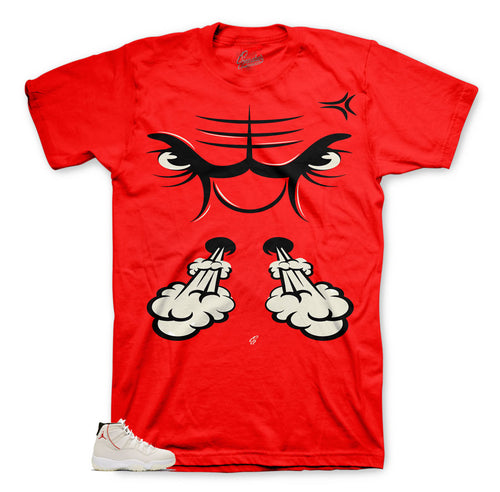 Jordan 11 Platinum Tint Bullface shirt