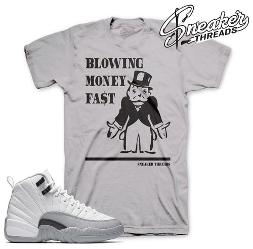 Jordan 12 baron tees match retro 12 GS barons sneaker tee.
