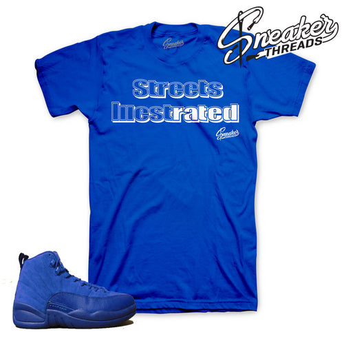 Jordan 12 deep royal blue shirts match retro 12 sneaker tees.