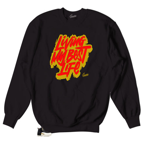 Jordan 12s Chinese New Year Sneaker match crewneck sweater made to match the Jordan 12 CNY sneaker