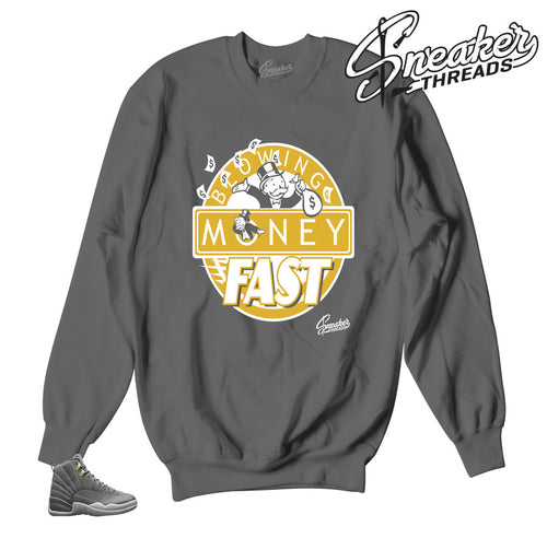 Dark grey Jordan 12 sweaters match | Official matching sneaker crews.