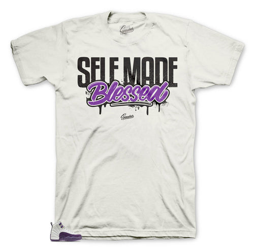 Jordan 12 desert sand sneaker tees match pro purple 12s sneaker shirts