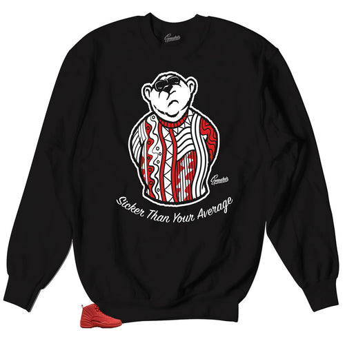  Retro gym red Jordan 12 sneakers matching sweater | Jordan 12 retro gym red sneaker matching black sweater