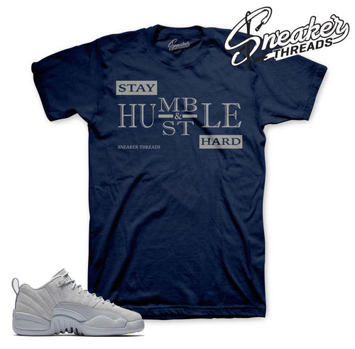 Jordan 12 wolf grey low sneaker match tees for retro 12.