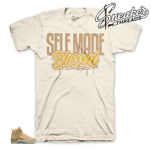 Jordan 12 vachetta tan tees match | Vachetta tan clothing.
