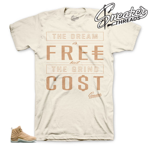 Jordan 12 vachetta tan shirts match shoes.