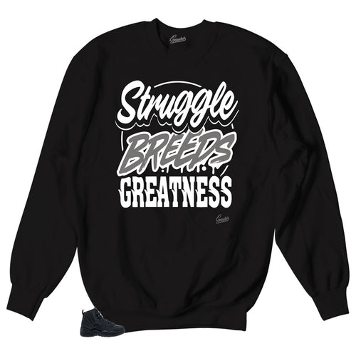 Jordan 12 Winterized sneakers matching crewneck sweater made to match Jordan 12 sneakers