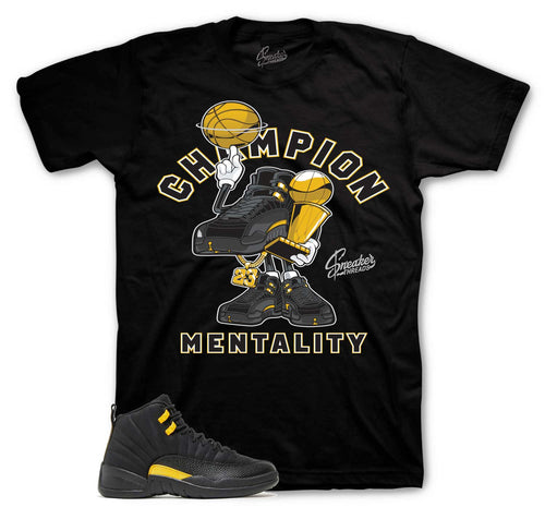 Retro 12 Black Taxi Champion Mentality Shirt