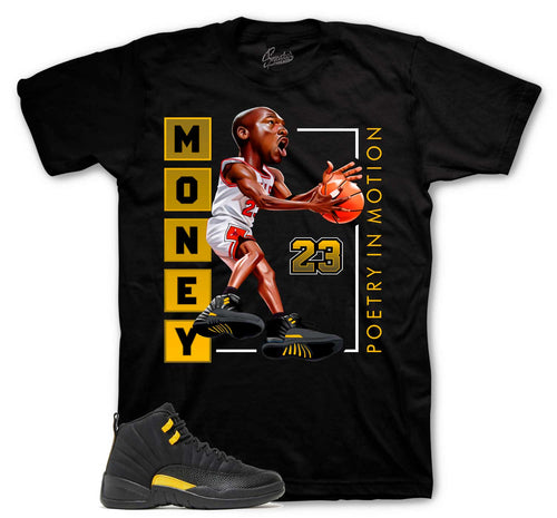 Retro 12 Black Taxi Poetry In Motion Shirt