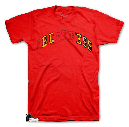 Sneaker Jordan 12 the Chinese New Year matches tee shirt designed to match the Jordan 12 