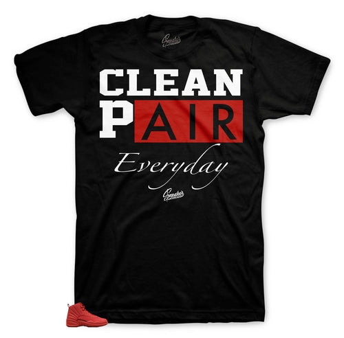 Jordan 12 retro gym red shoes match shirt | Retro gym red Jordan 12 shirt match shoes