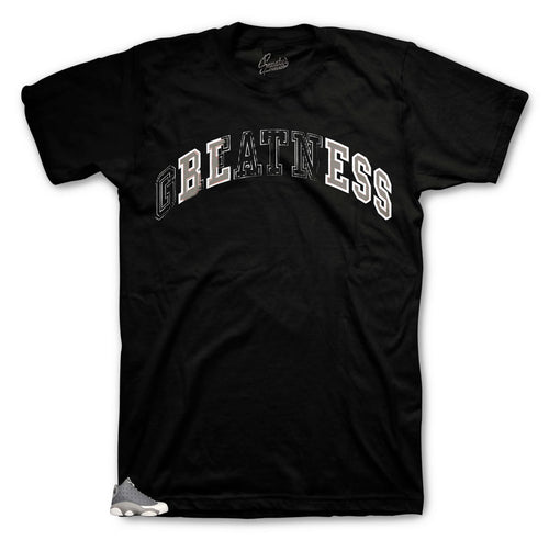 Jordan 13 atmosphere grey sneaker tees match retro 13 shirts.