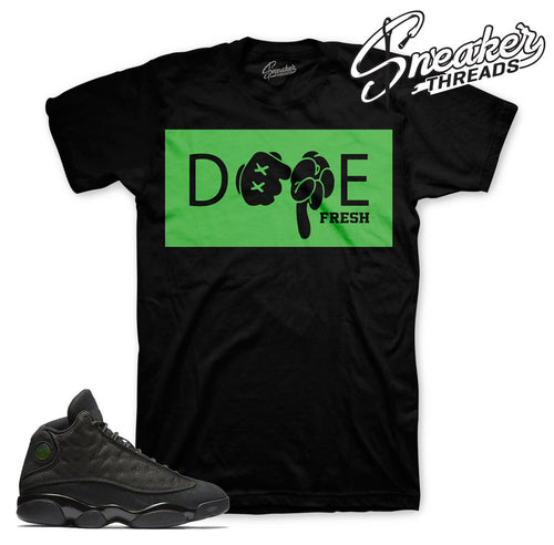 Match Jordan 13 black cat t-shirts retro 13 black cat tees.
