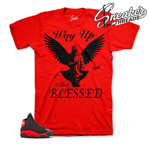 Shirts match Jordan 13 bred | way up sneaker tees.