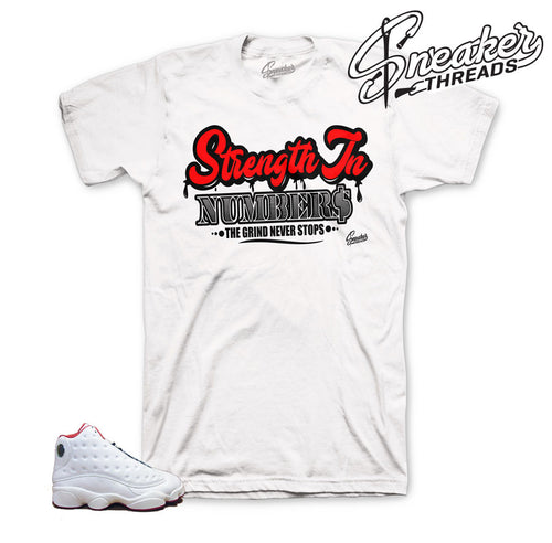 Jordan 13 history of flight shirts to match HOF sneakers and shoes.