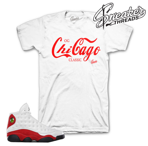OG Jordan 13 chicago tees match retro 13 shoes.