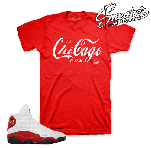 Graphic T Shirt to Match Retro Air Jordan 13 Bred Shoe – Vegas Big