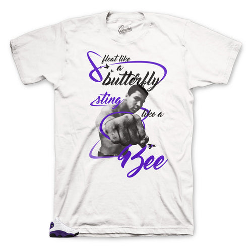 Jordan 13 Laker sneaker collection has shirts matching Jordan 13 laker sneakers