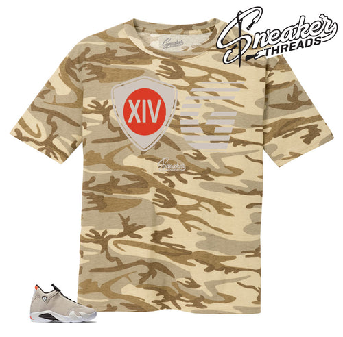 Shirts match Jordan 14 desert sand shoes | Matching tees.