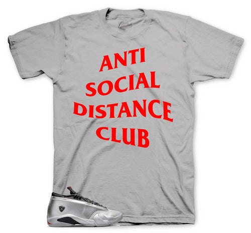 Retro 14 Metallic Silver Social Distance Shirt