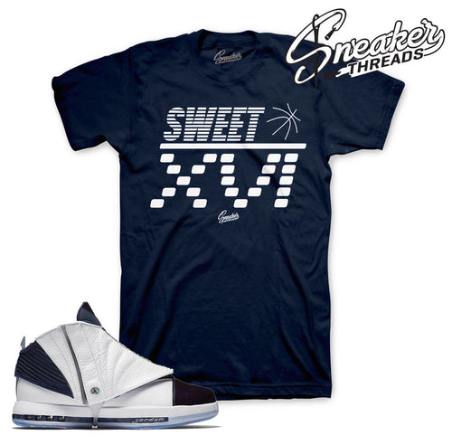 Jordan 16 midnight navy tees match retro 16 sneaker tee.