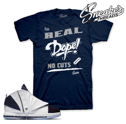 Match Jordan 16 midnight navy shirts retro 16 sneaker tee.