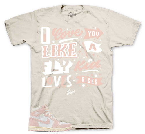 Retro 1 Washed Pink Love Kicks Shirt