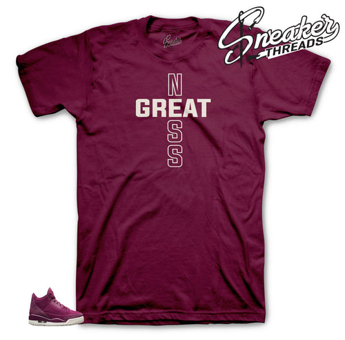 Jordan 3 Bordeaux Greatness matching tee