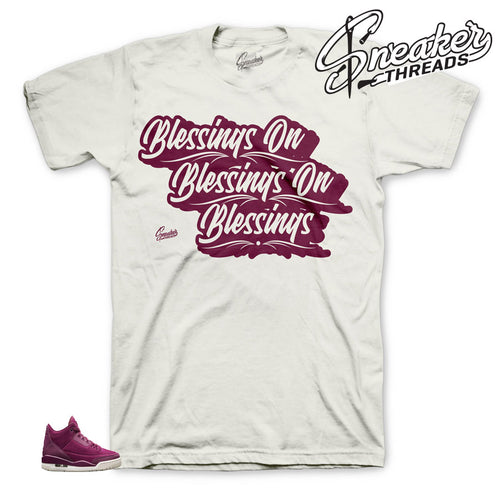 Jordan 3 Bordeaux Blessed shirt to match perfect