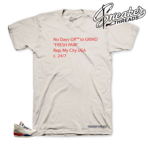 Off-Days matching shirt | Jordan 3 Charity Game